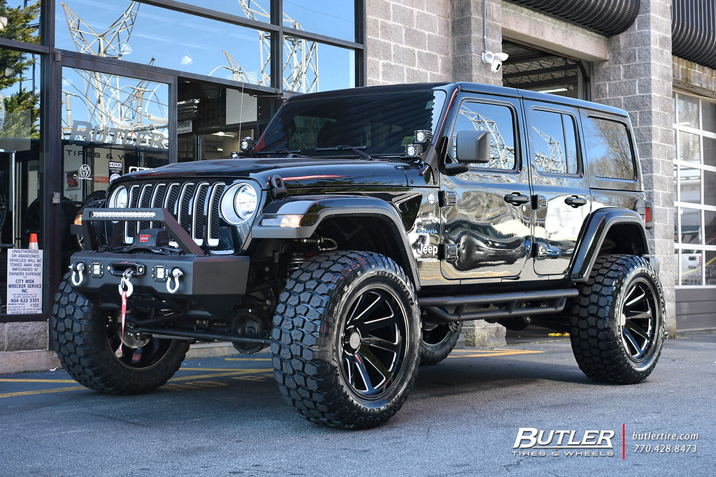 Lifted Jeep Wrangler with 22in Black Rhino Thrust Wheels a… | Flickr