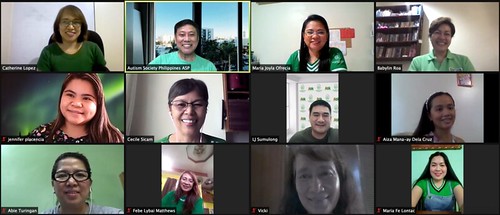 The image shows ASP Trustees and South Luzon Cluster Heads having meeting with a project coordinator Mr. Cenin Faderogao via Zoom.