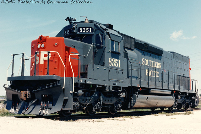 SP SD40T-2 8351 in La Grange, Ill.