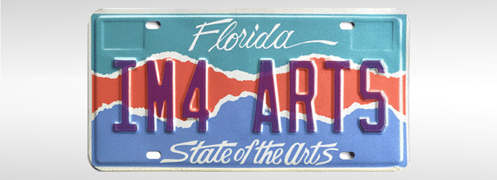 arts grants license plate