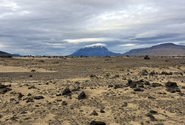 Mighty Herðubreið in the desert