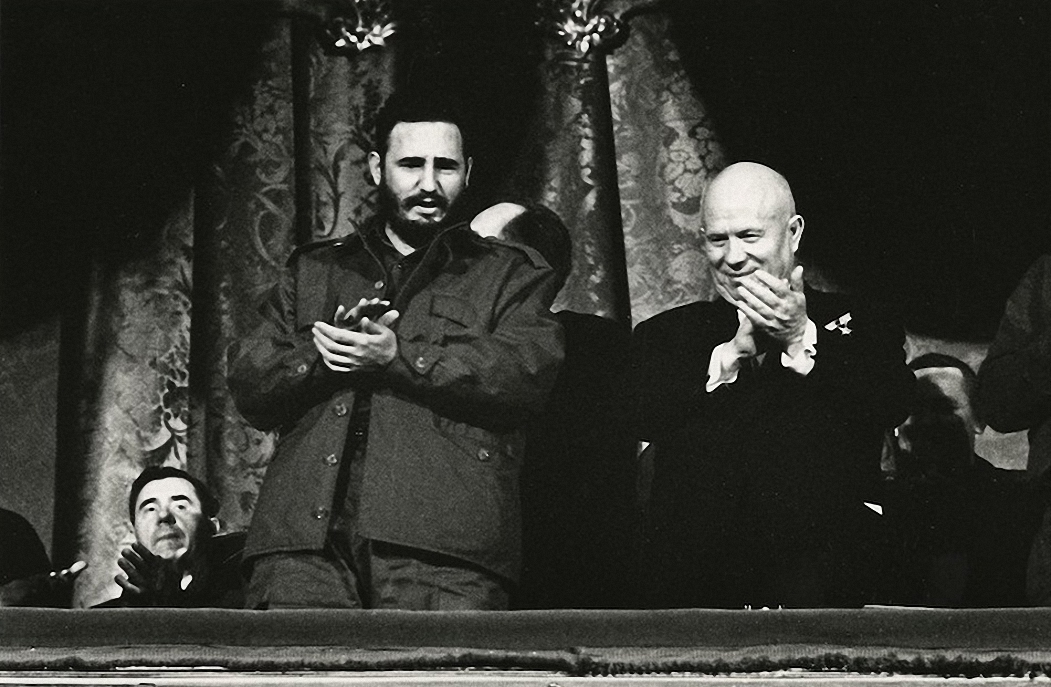 1963. Андрей Громыко, Фидель Кастро, Никита Хрущев в ГАБТе, 1 мая