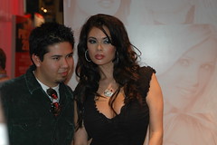 Tera Patrick. poses with a fan
