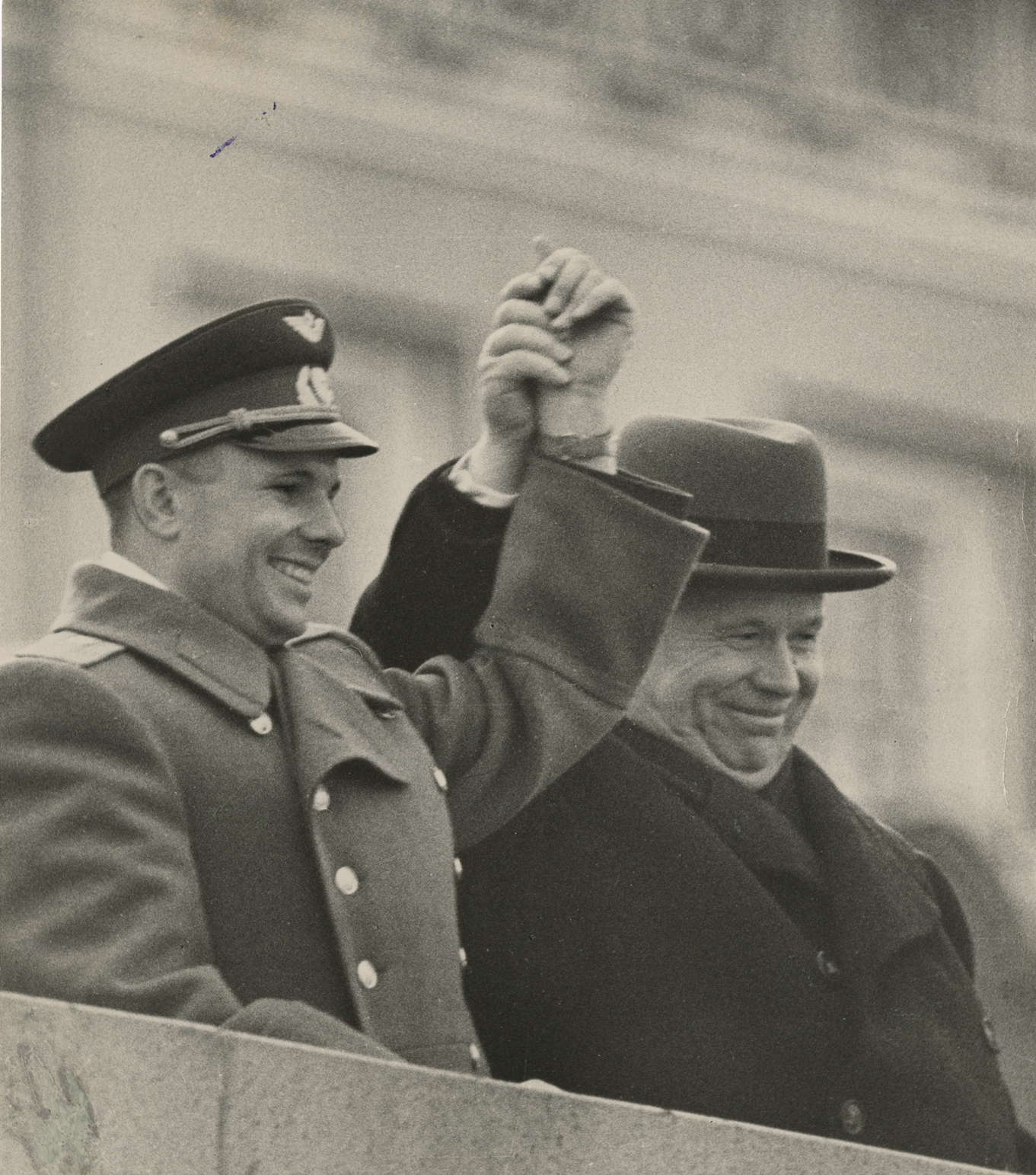 1961. Юрий Гагарин и Никита Хрущев, 15 апреля