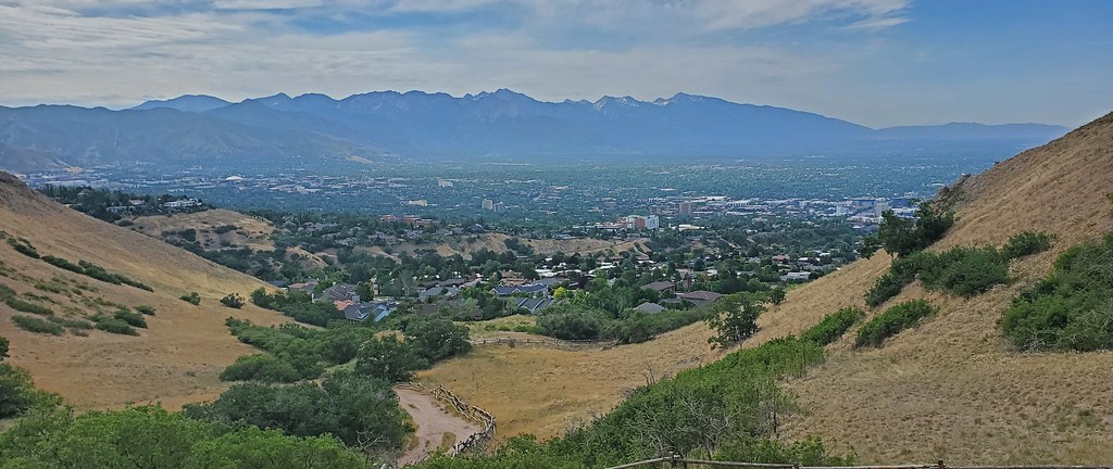 View from Ensign Peak in Salt Lake City