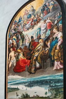 Ehemaliges Altarbild St. Gereon: Irdisches Köln mit Kölner Heiligenhimmel, Johann Hulsmann und Johann Toussyn, ca. 1635)