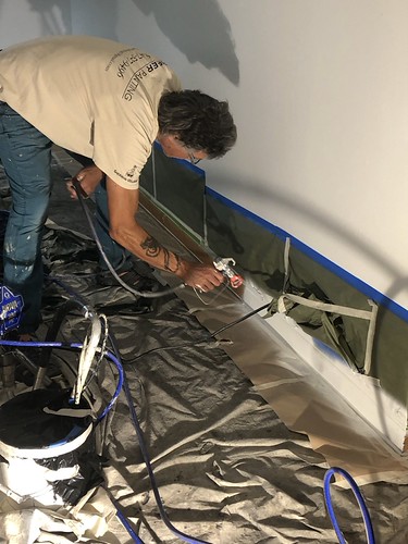 Major precise masking is required for a clean job. | by piperpainting1.com