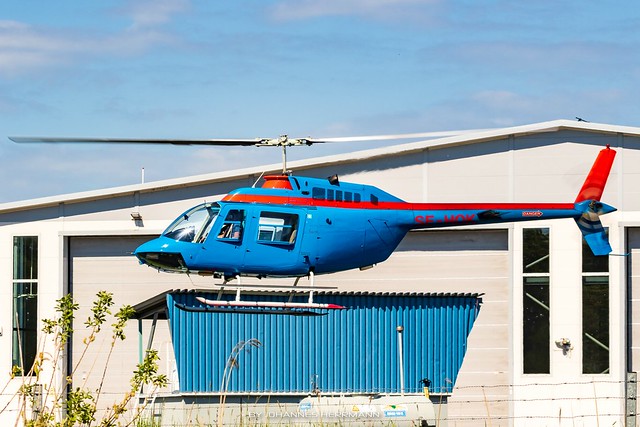 Roslagens Helikopterflyg Bell 206 SE-HOK @ Norrtälje