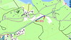 Carte IGN du secteur de Villata (Capicciola) avec le tracé du chemin de servitude démaquisé