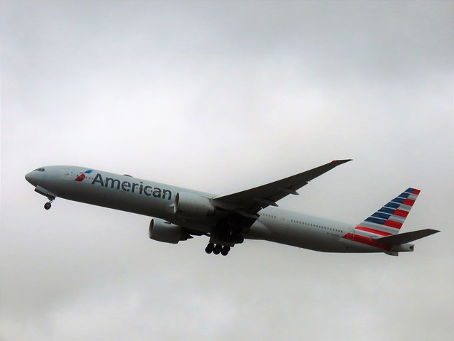 American 21, Boeing 777-323ER (N735AT) LHR To Dallas Fort Worth, Departing Heathrow
