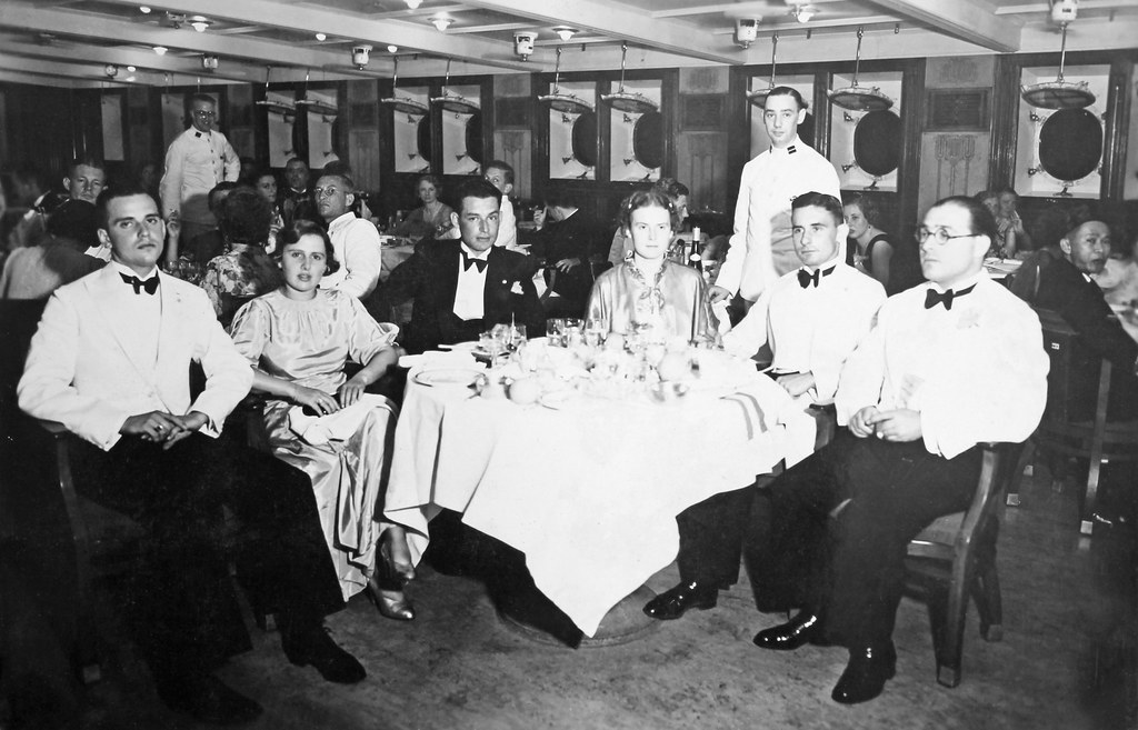 Dutch group aboard MS Marnix van Sint Aldegonde, 1937