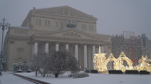 Bolshoy Theater Moscow in winter