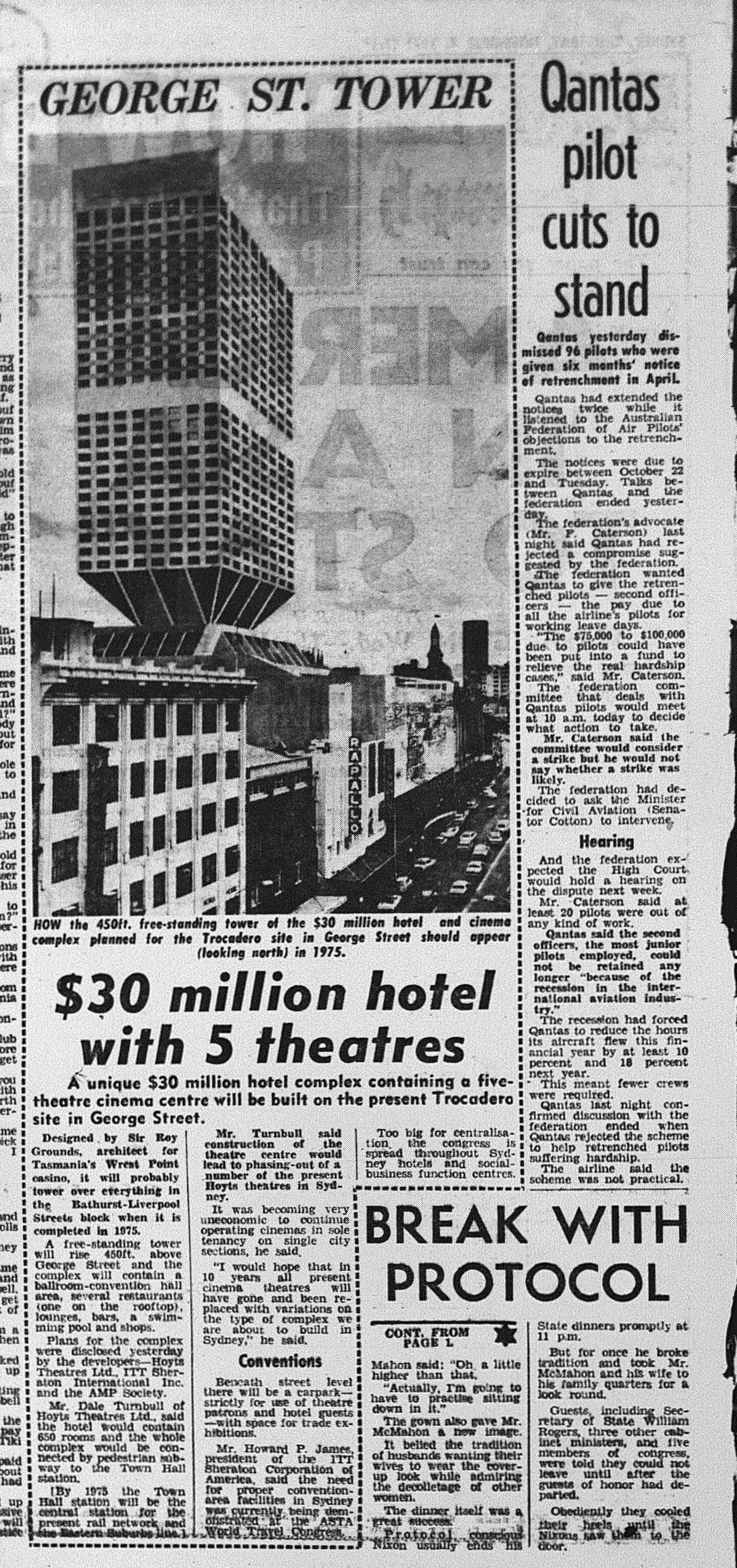 Trocadero Hoyts Development November 4 1971 daily telegraph
