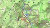 Carte IGN du secteur du Cavu Parc-Aventure - Ponti di Marionu avec les trajets du PR3bis et de la marche SCD