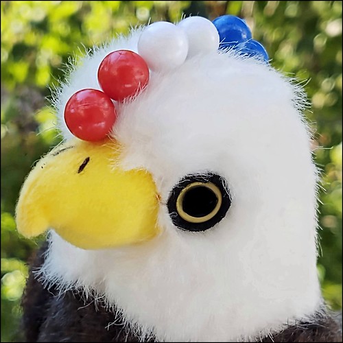 macromondays pins redwhiteblue patriotic eagle stuffedtoy 4thofjuly 121in2021 10 birdseyeview