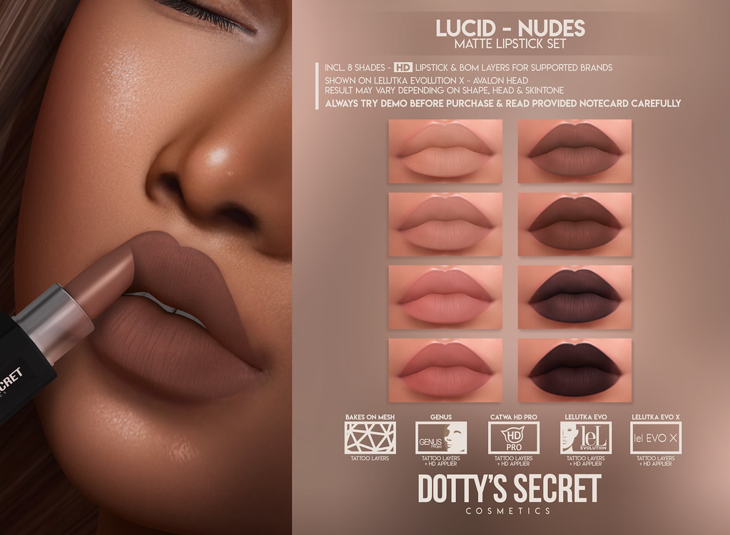 Dotty’s Secret – Lucid [NUDES] – Matte Lipstick @BLANC
