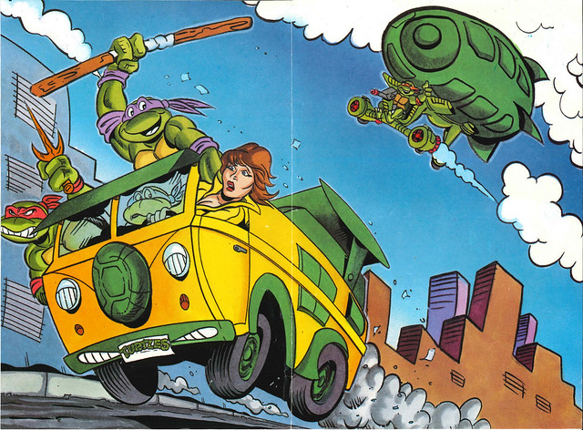 Waddingtons Hero Turtles Party Wagon Poster