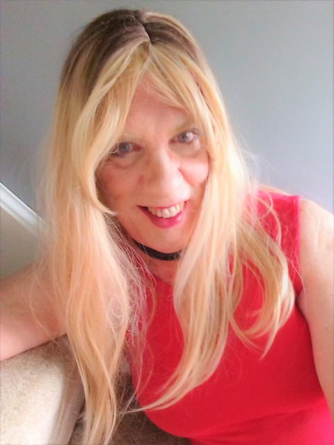 Lady in Red Selfie