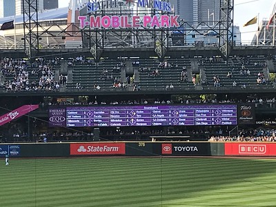 T-Mobile Park Out-of-Town Scoreboard