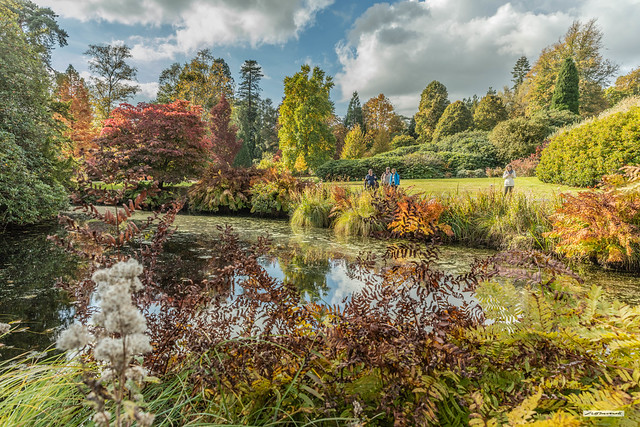 Autumn tapestry at Scotney Castle, Kent, England.