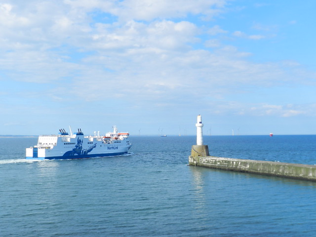 Northlink Ferry leaving Aberdeen, Greyhope Bay, Aberdeen, June 2021