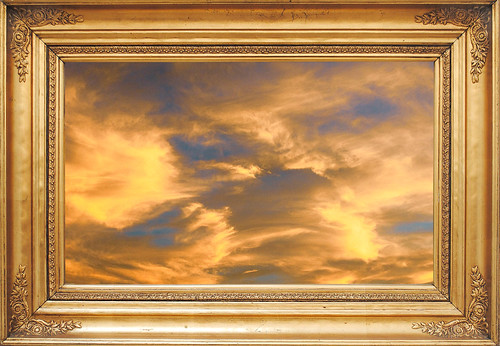Clouds by Me in ME, I took this photo of clouds at around sunset and in Lightroom added a profile and in Photoshop a fra