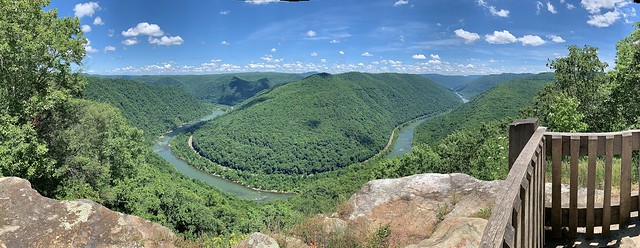 Grandview Overlook in New River Gorge National Park, West Virginia