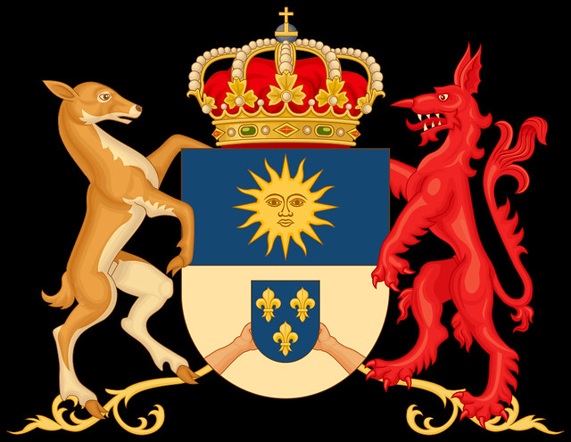 Escudo del propuesto Reino Unido del Río de la Plata, Perú y Chile, proyecto monárquico nunca consumado.  Seriamos campeones de la Copa América