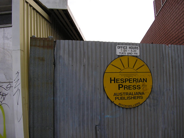 Entrance to Hesperian Press bookshop, Carlisle WA - May2007