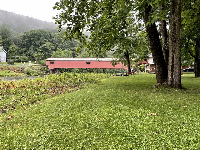Forksville Covered Bridge in Forksville, Pennsylvania. Spanning Loyalsock Creek. Paul Chandler July 2021.