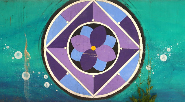 Rutland Street Art Purple and Green