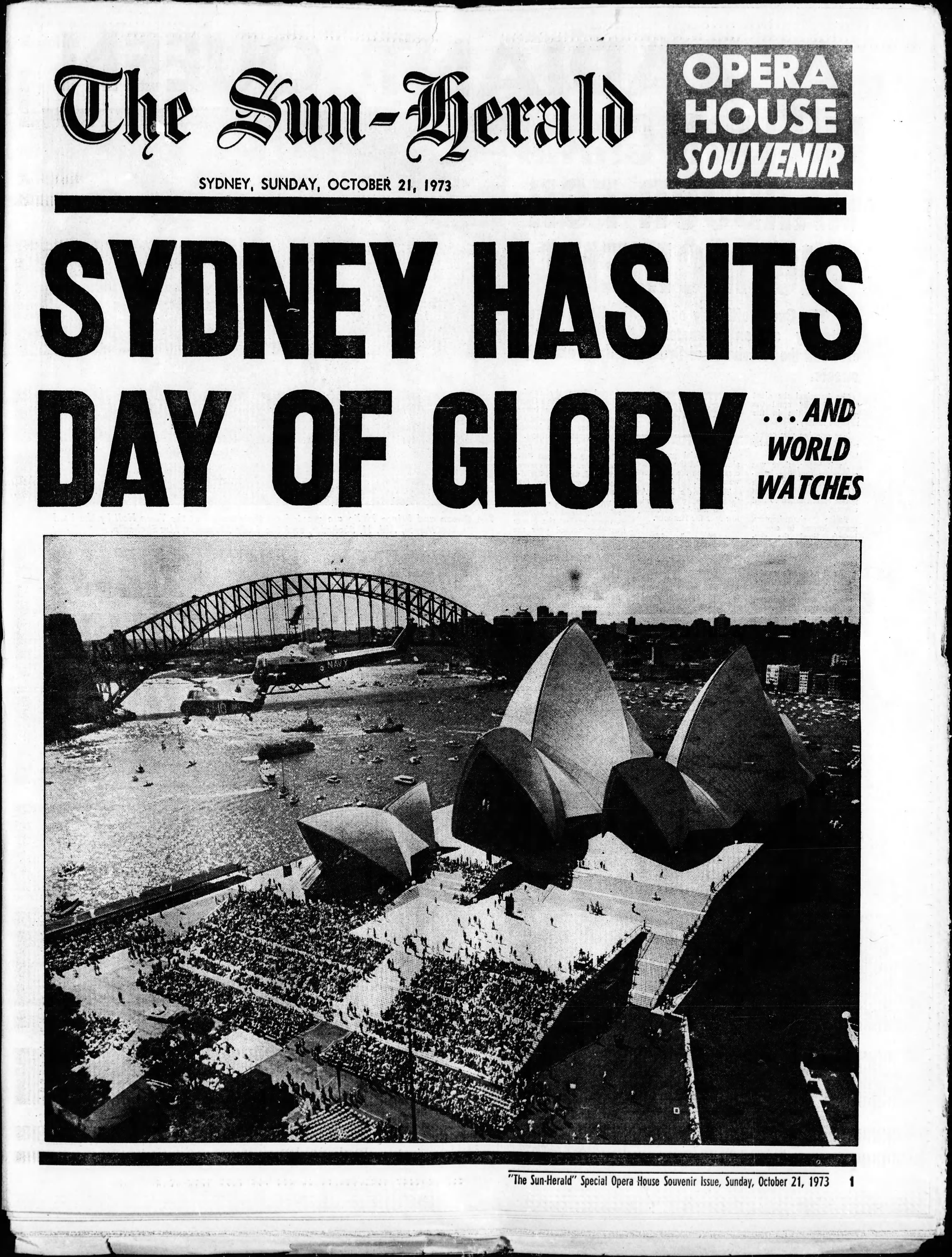 Sydney Opera House Opening October 21 1973 Sun Herald (1)