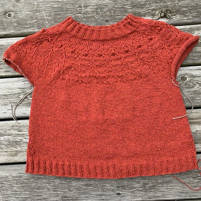 My Fireworks sweater by Marie Greene is getting closer to the finish line!