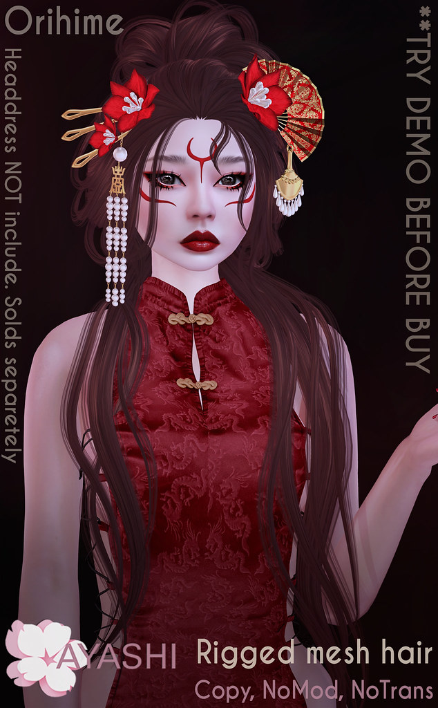 [^.^Ayashi^.^] Orihime hair & headdress and face tatoo special for Japonica
