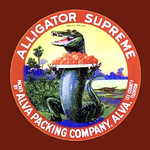 Alligator Oranges -- about 1910 Alva is in Lee County, Florida. 
It used to have many citrus groves.

Florida Fruit Crate Label 