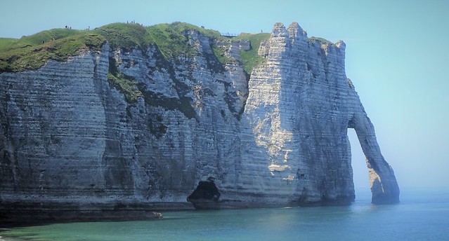 The chalk cliffs of Etretat