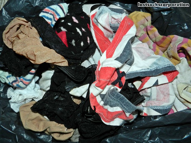 panties & socks in the bin