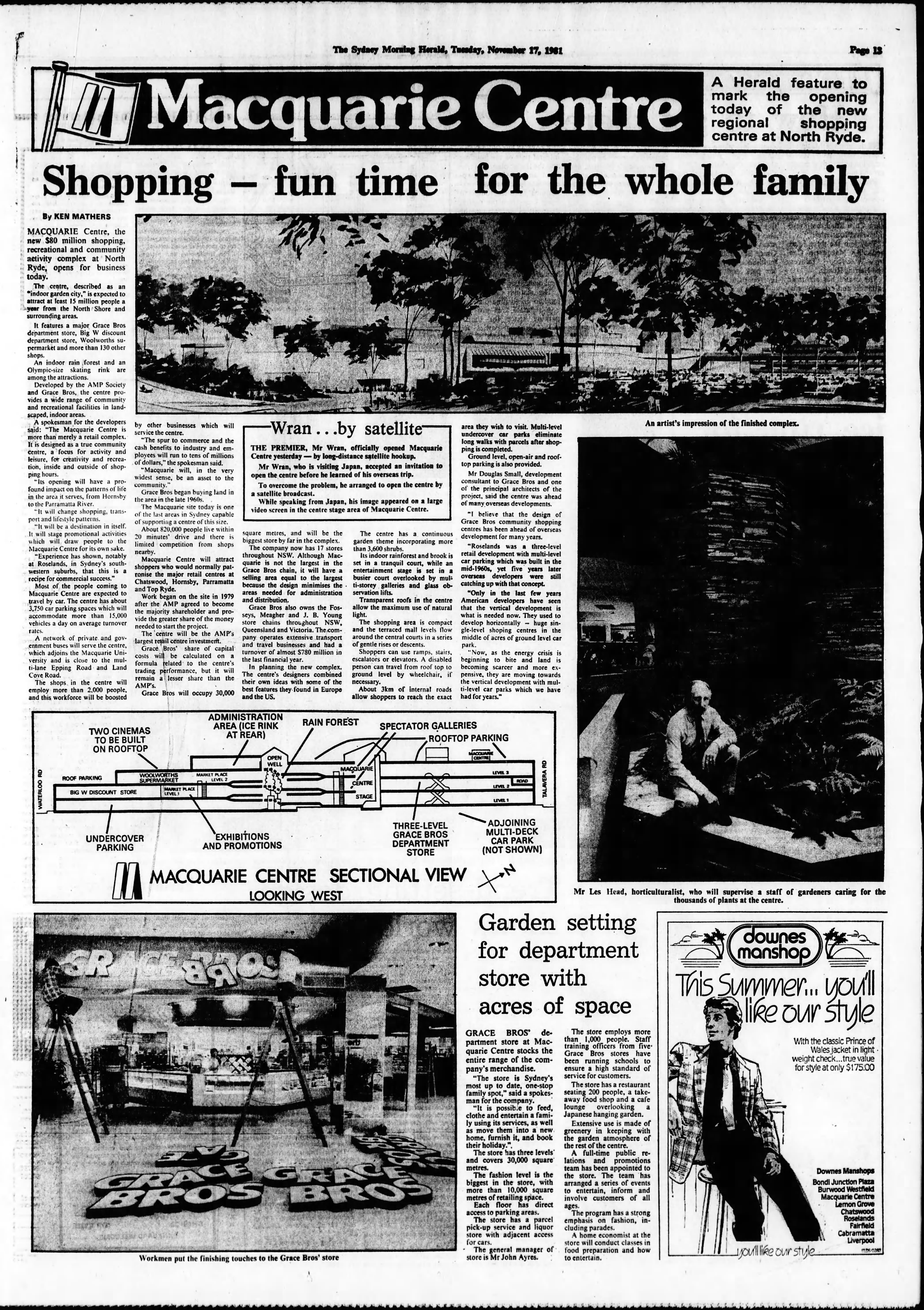 Macquarie Centre Opens November 17 1981 SMH (1)