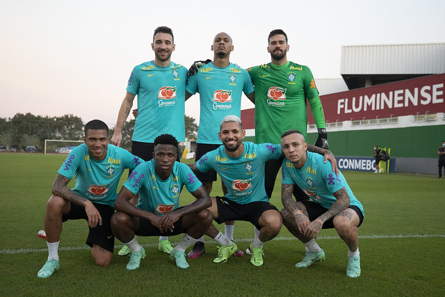 Treino da Seleção Brasileira no CT do Fluminense. Lucas Figueiredo/CBF