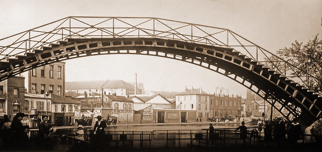 Paris ancien Canal Saint-Martin. Vers 1910.