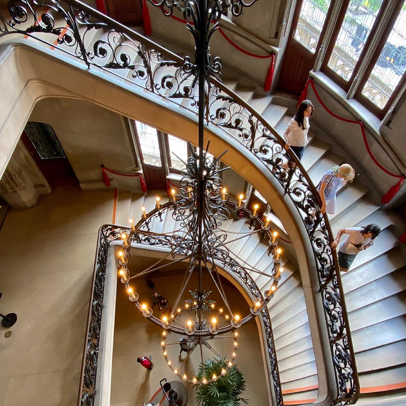 The Way Down #staircase #chandelier #family #biltmoreestate