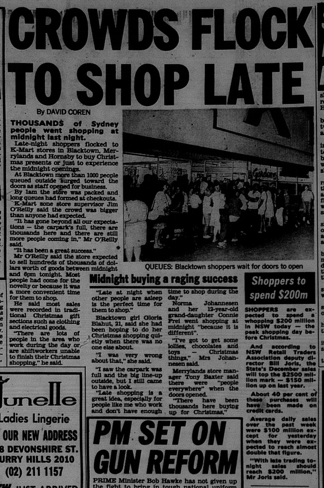 Midnight Shopping December 23 1987 daily mirror 2