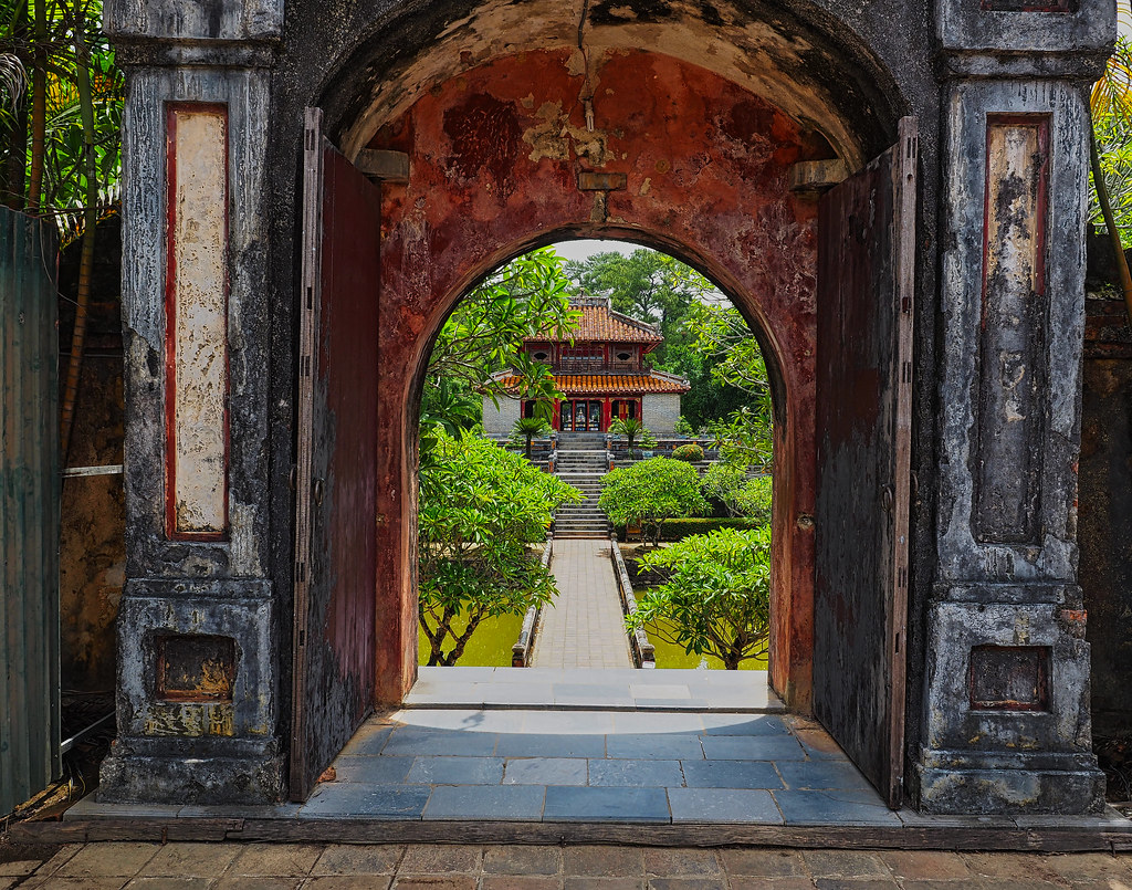 Inside the imperial palace in Hue (Vietnam)