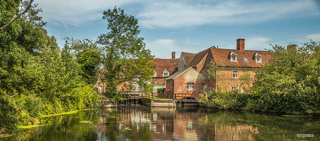 Constable Country. Flatford Mill on the River Stour near East Bergholt and Dedham on the Suffolk/Essex border.