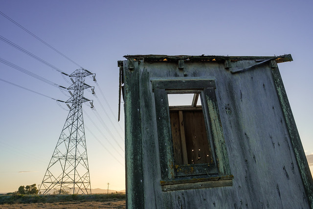 Tower of power, outhouse at Sears Point wetlands