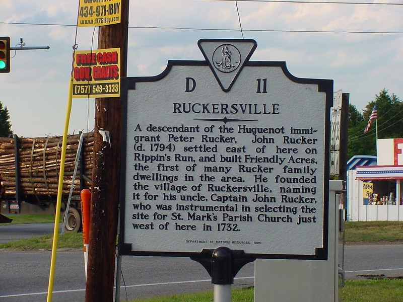Ruckersville Historical Marker