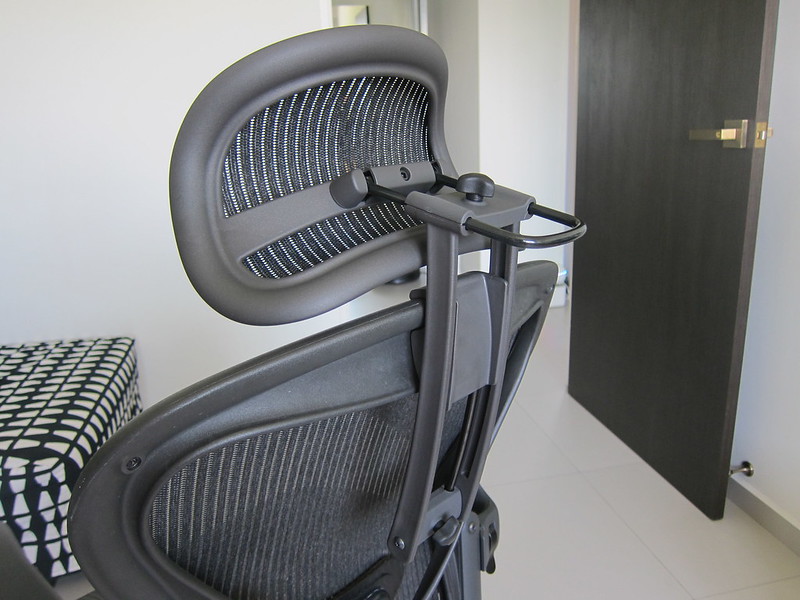 Atlas Headrest - With Herman Miller Classic Aeron Chair - Angle