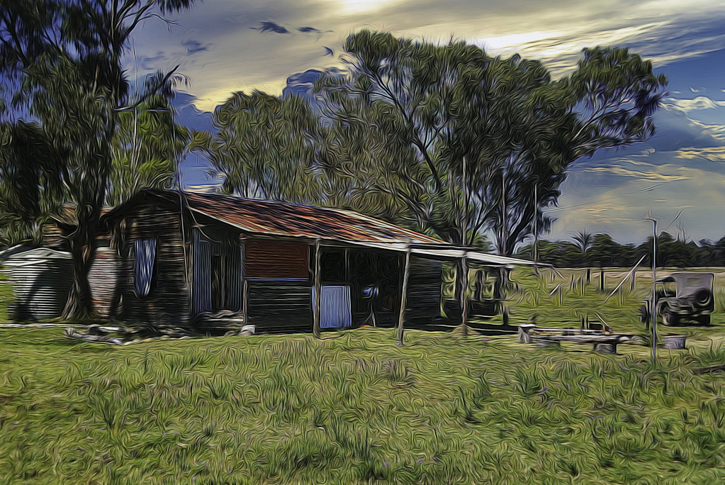 Old Woolshed Photo Painting Art