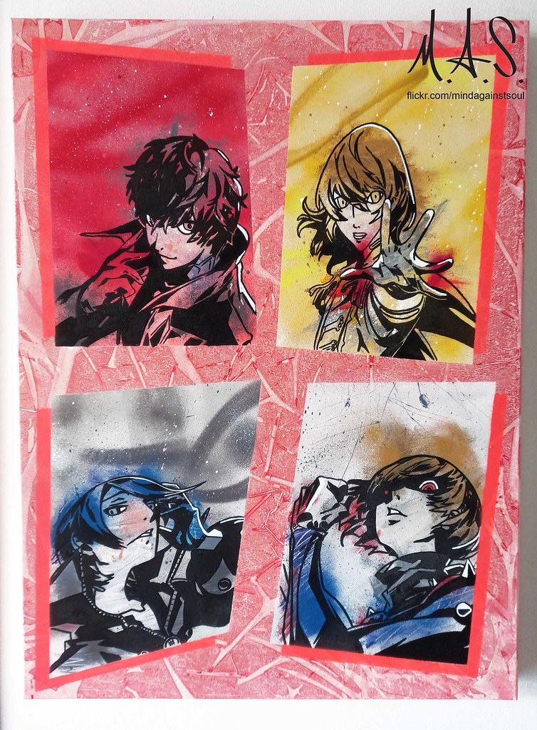 Phantom Thieves | mixed techniques on canvas tecnica mista s… | Flickr