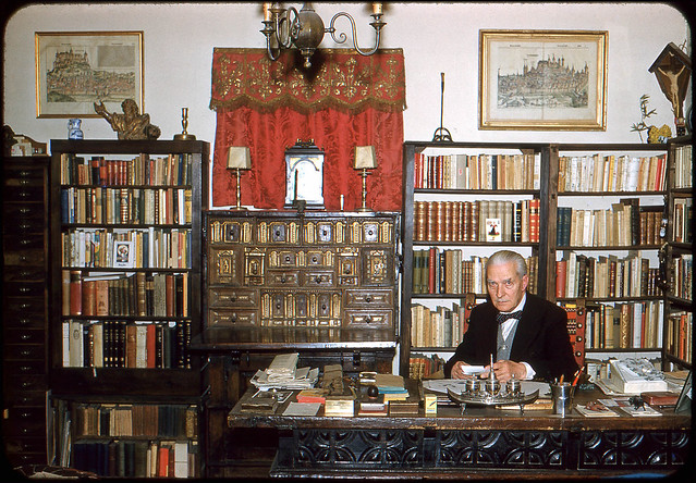 A man in his study, c.1960
